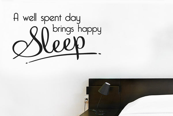 A Well Spent Day Brings Happy Sleep Wall Sticker