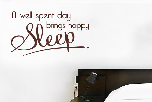 A Well Spent Day Brings Happy Sleep Wall Sticker
