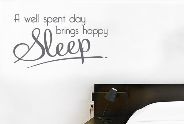 A Well Spent Day Brings Happy Sleep Wall Sticker