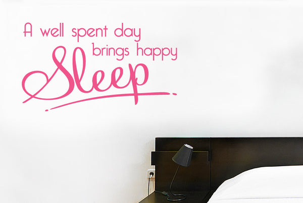 A Well Spent Day Brings Happy Sleep Wall Sticker