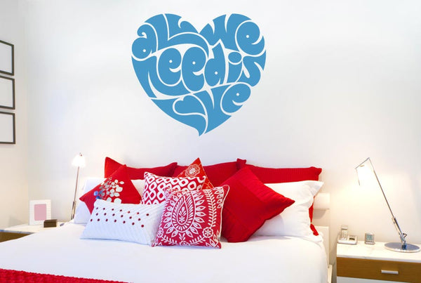 All We Need Is Love In Heart Shape Wall Sticker