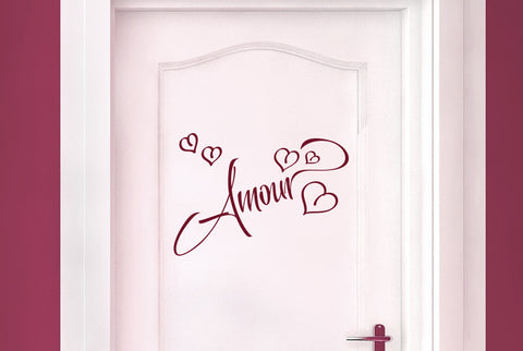 Amour Love In French Door Room Sticker