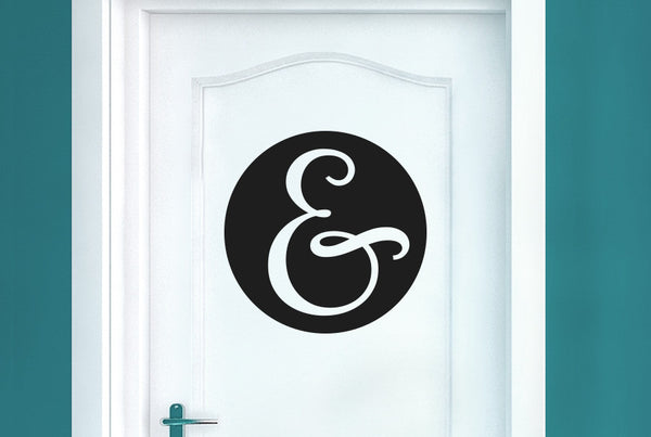 Ampersand In Circle Door Room Sticker