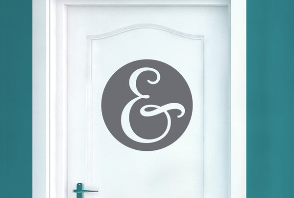 Ampersand In Circle Door Room Sticker