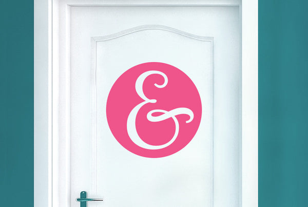 Ampersand In Circle Door Room Sticker