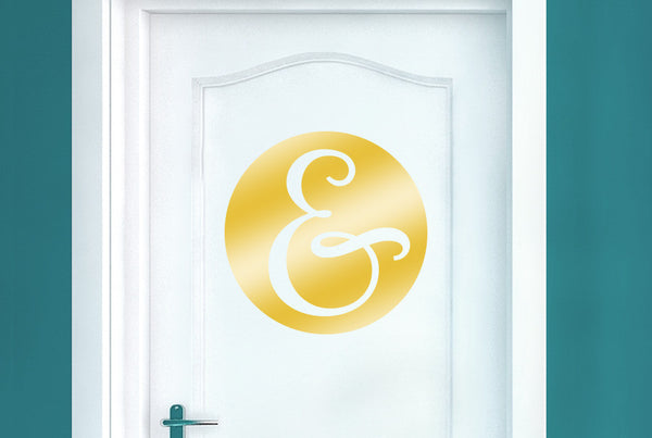 Ampersand In Circle Door Room Sticker