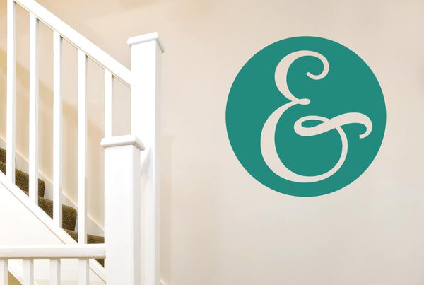 Ampersand In Circle Wall Sticker