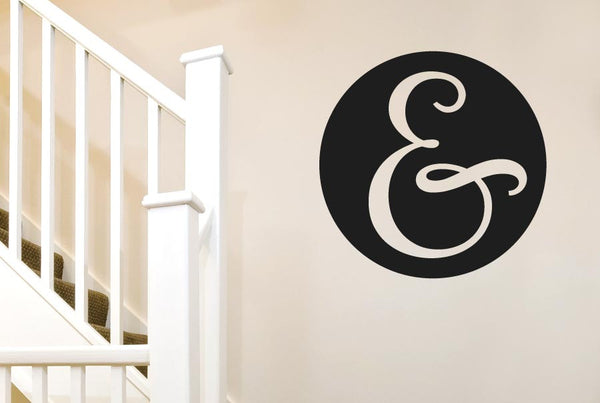 Ampersand In Circle Wall Sticker