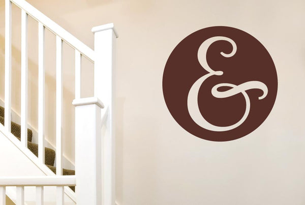 Ampersand In Circle Wall Sticker