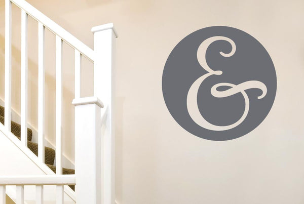 Ampersand In Circle Wall Sticker