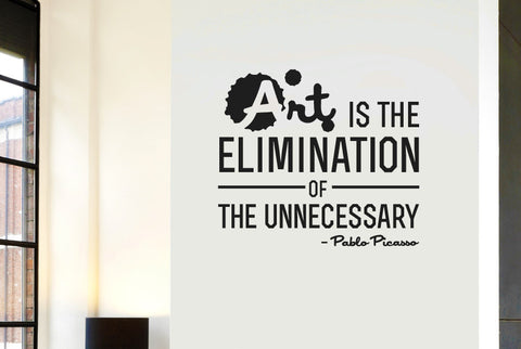 Pablo Picasso - Art Is The Elimination Of The Unnecessary Wall Stickers