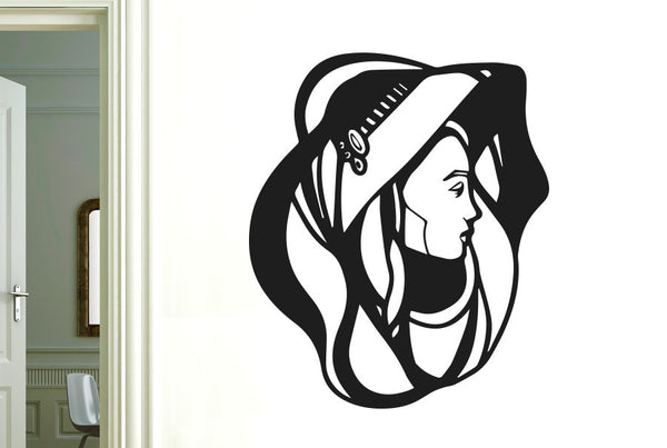 Art Nouveau Lady Wall Sticker