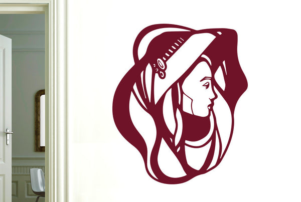 Art Nouveau Lady Wall Sticker