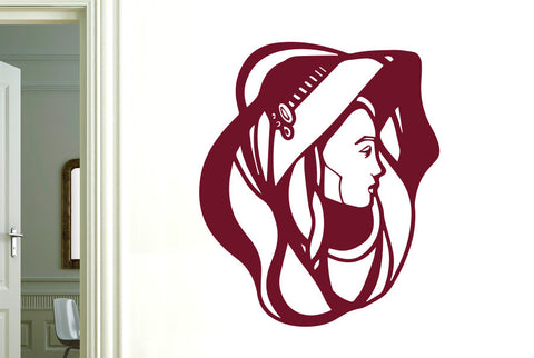 Art Nouveau Lady Wall Sticker
