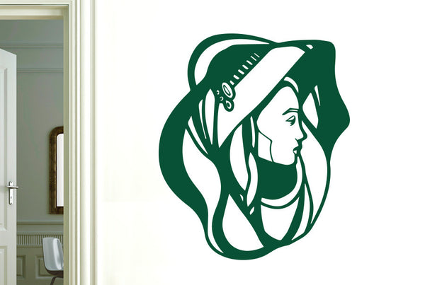 Art Nouveau Lady Wall Sticker