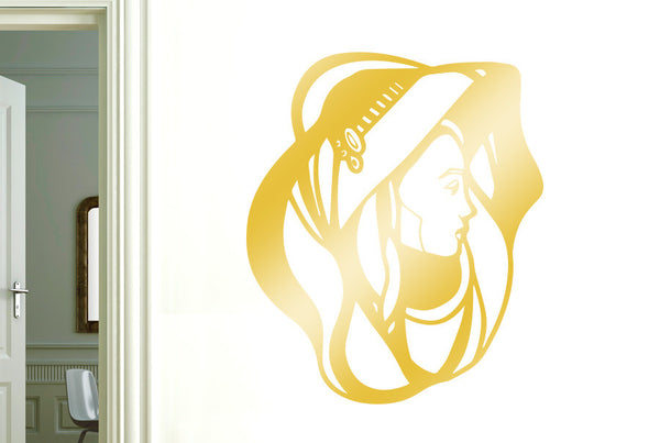Art Nouveau Lady Wall Sticker