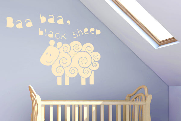 Baa Baa Black Sheep Nursery Rhyme Wall Sticker