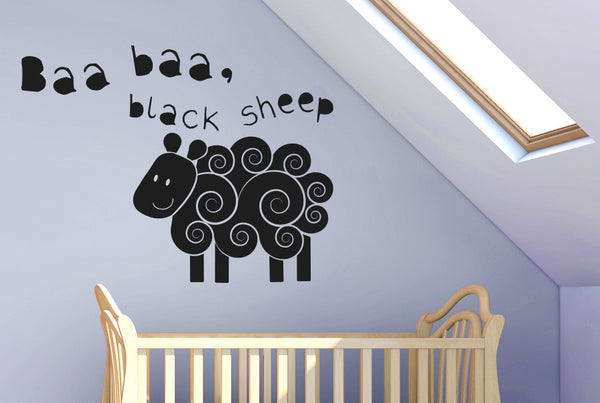 Baa Baa Black Sheep Nursery Rhyme Wall Sticker
