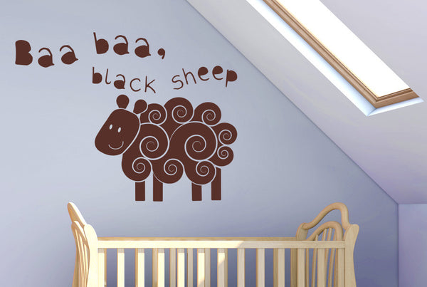 Baa Baa Black Sheep Nursery Rhyme Wall Sticker