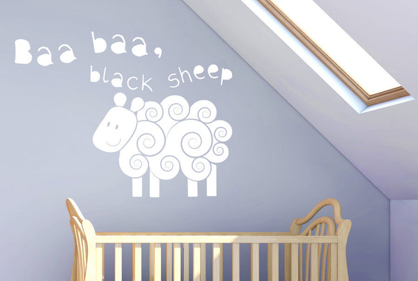 Baa Baa Black Sheep Nursery Rhyme Wall Sticker