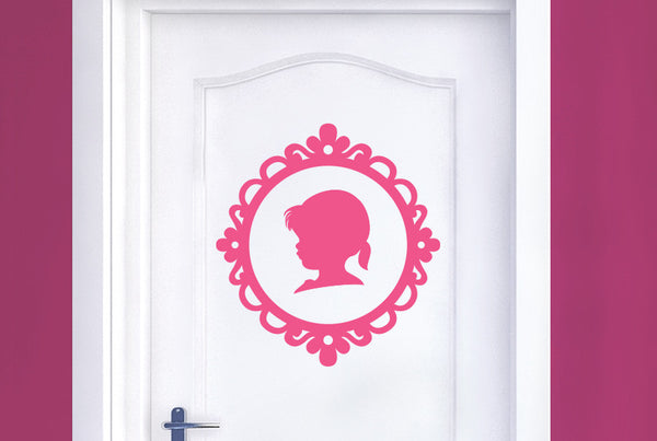 Baby Profile In Frame Door Room Sticker
