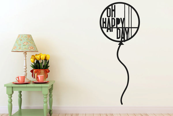 Balloon Oh Happy Day Wall Sticker