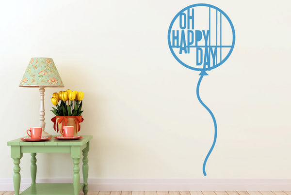 Balloon Oh Happy Day Wall Sticker