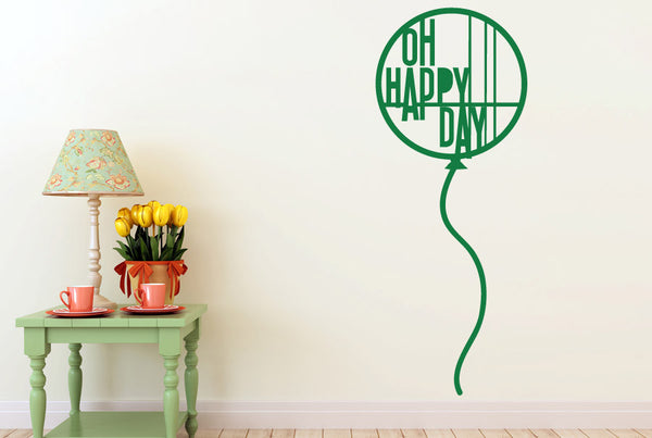 Balloon Oh Happy Day Wall Sticker