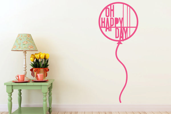 Balloon Oh Happy Day Wall Sticker