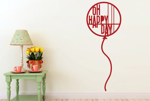 Balloon Oh Happy Day Wall Sticker