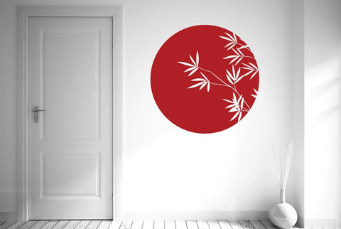Bamboo Within Circle Wall Sticker