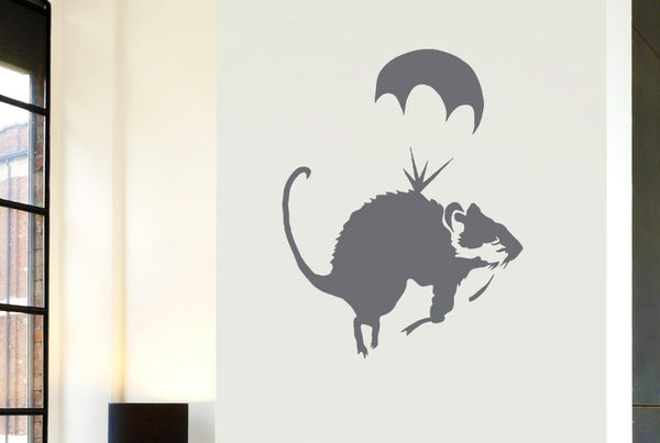 Banksy Rat Parachute Wall Sticker