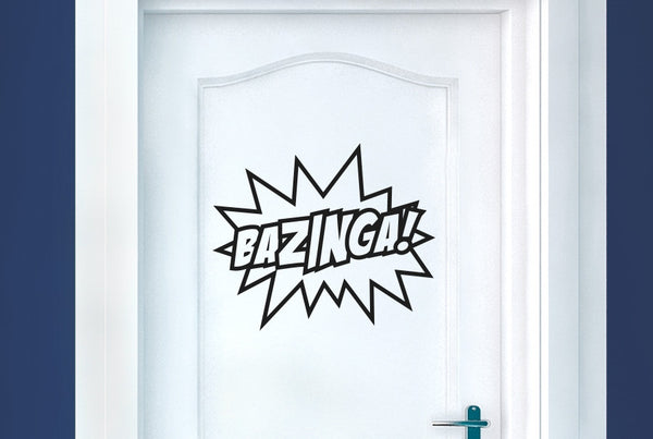 Bazinga - Sheldon Quote From The Big Bang Theory Door Room Sticker