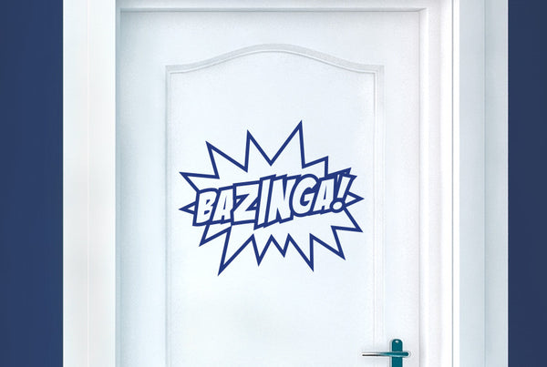 Bazinga - Sheldon Quote From The Big Bang Theory Door Room Sticker