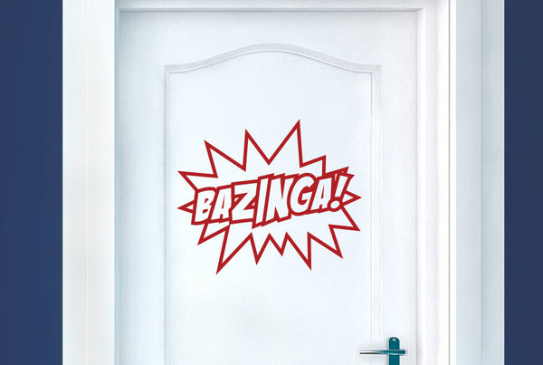 Bazinga - Sheldon Quote From The Big Bang Theory Door Room Sticker