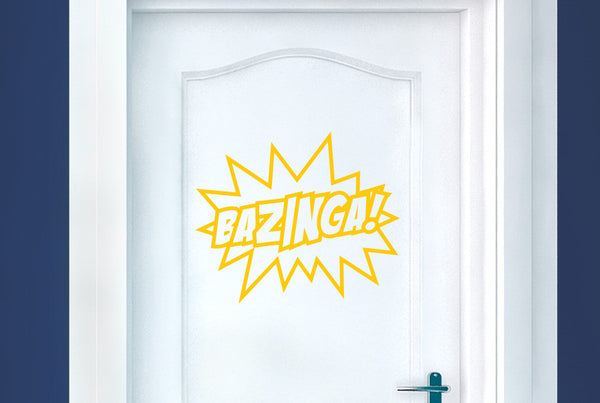 Bazinga - Sheldon Quote From The Big Bang Theory Door Room Sticker