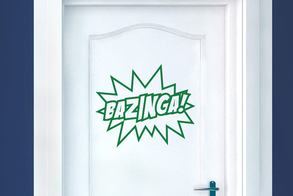 Bazinga - Sheldon Quote From The Big Bang Theory Door Room Sticker