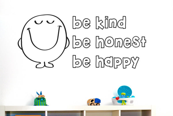 Be Kind Be Nice Be Happy Wall Sticker