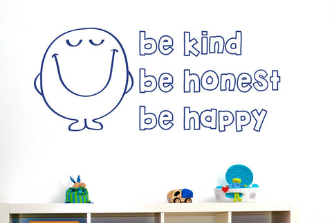Be Kind Be Nice Be Happy Wall Sticker