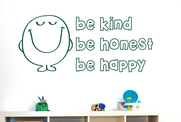Be Kind Be Nice Be Happy Wall Sticker