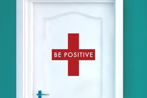Be Positive Door Room Sticker