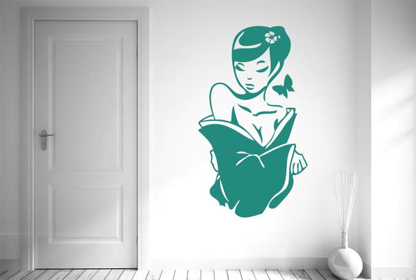 Beautiful Asian Woman Wall Sticker