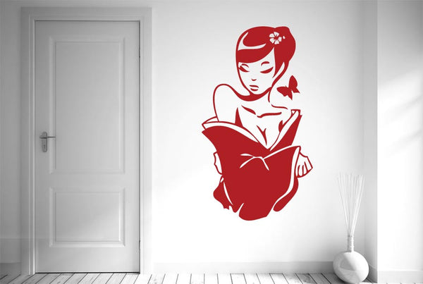 Beautiful Asian Woman Wall Sticker
