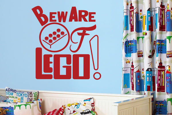 Beware Of Lego Wall Sticker