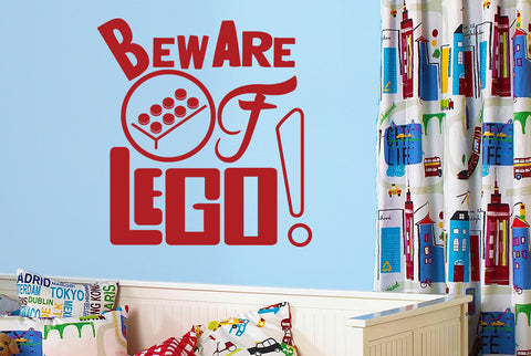 Beware Of Lego Wall Sticker