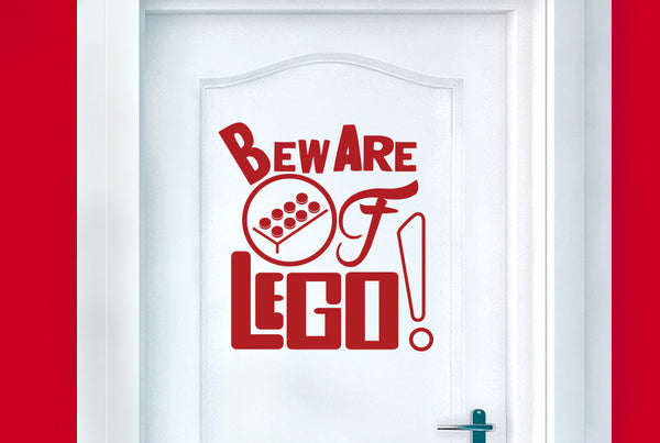 Beware Of Lego Door Room Sticker