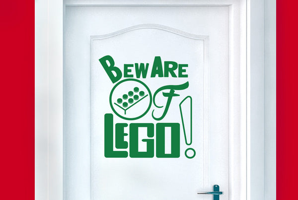 Beware Of Lego Door Room Sticker