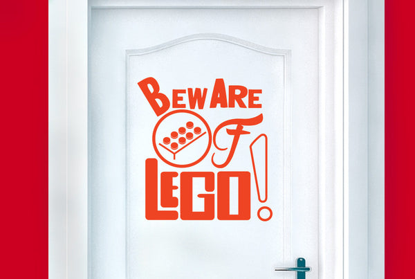 Beware Of Lego Door Room Sticker