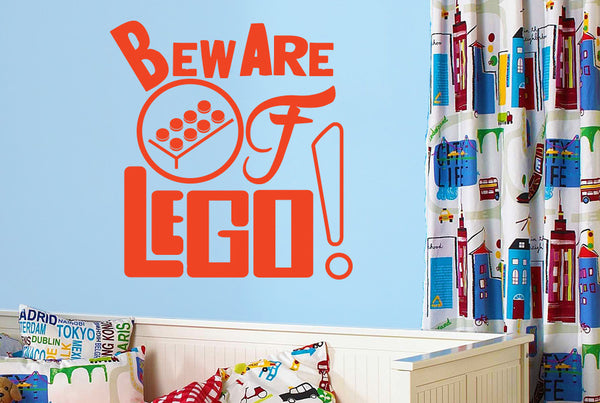 Beware Of Lego Wall Sticker