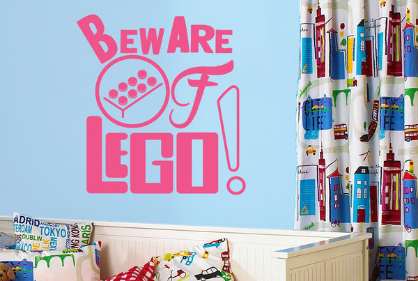 Beware Of Lego Wall Sticker